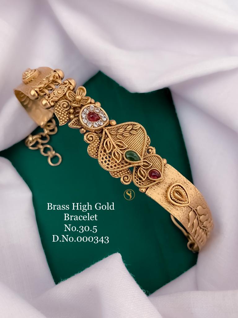 Brass High Gold Bangle Style Bracelets Catalog
